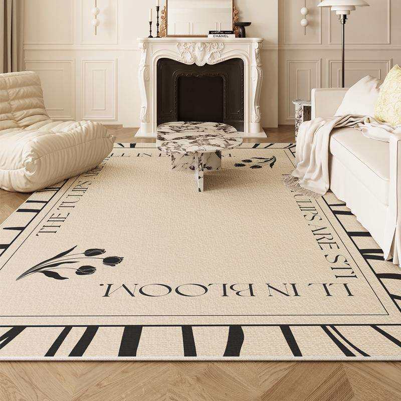 客厅全铺地毯耐脏易打理法式轻奢隔凉保暖地垫圈绒家用防滑脚垫子