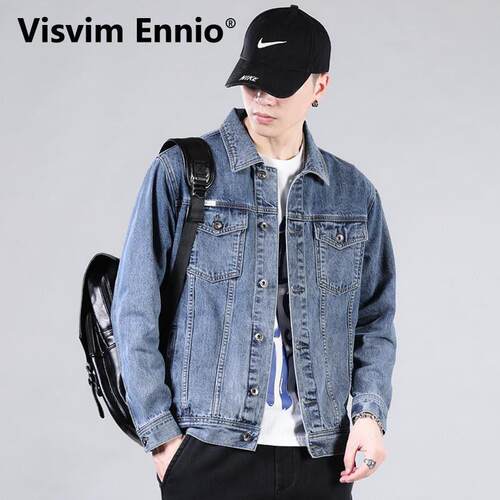 Visvim Ennio秋季新款男士牛仔外套潮牌帅气浅蓝色潮流春季宽松