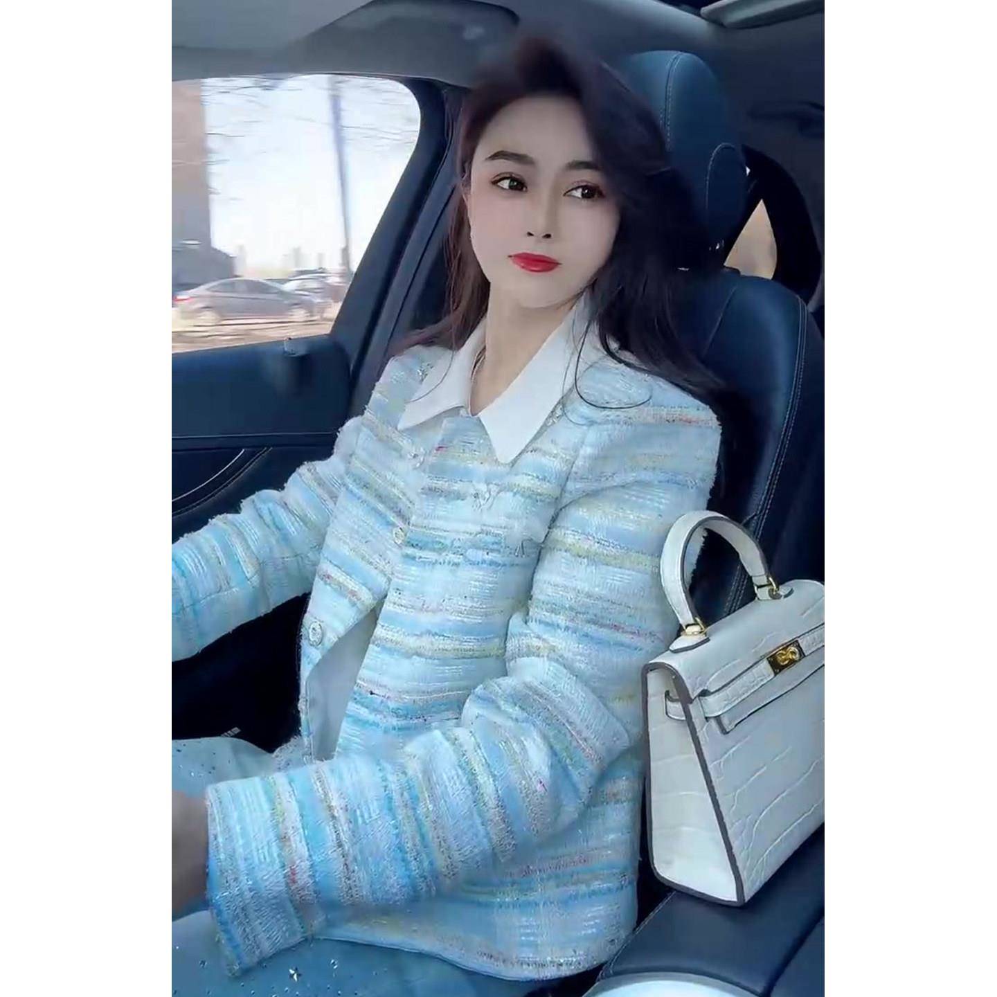 极速彩虹条纹韩系短外套女2026春季新款清新时尚减龄网红同款上衣