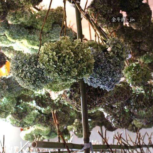 新款直销云南基地绣球干花家居店铺咖啡厅插花软装陈设diy吊顶花