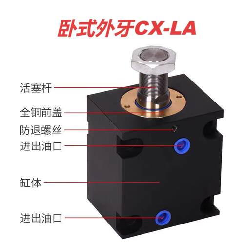 卧式外牙薄型油缸液压油缸CX-LA20 25 32 40 50 63 80 100