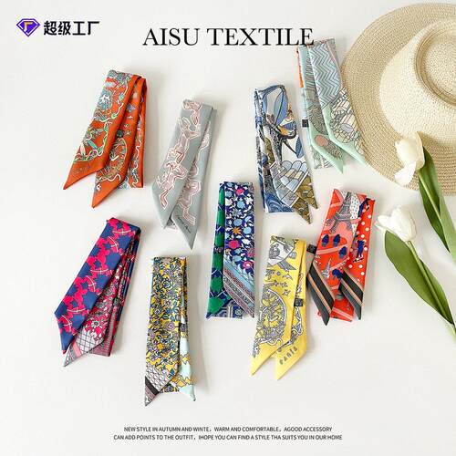 Printed silk scarves and women