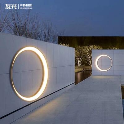 户外YG-8020壁灯园水外灯月亮墙山水壁画庭院壁灯防别墅花新中式