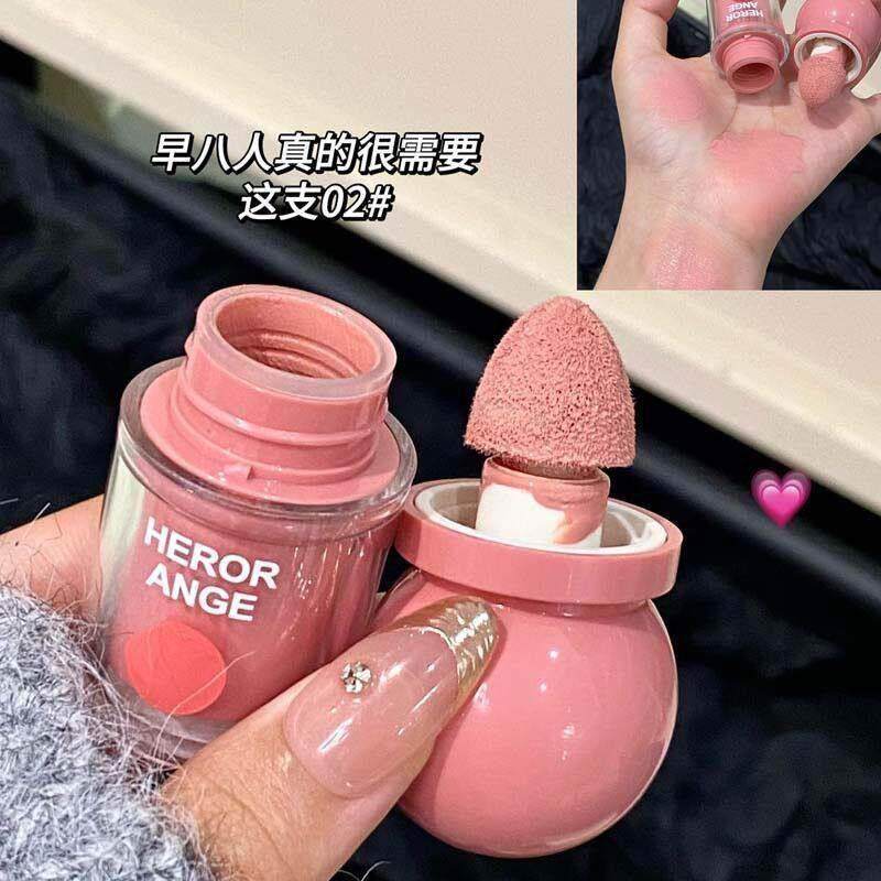 圆罐腮红海绵头易上妆显色自然新手友好日常腮红笔修饰轮廓易上色