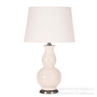 美式 饰灯简约美式 灯具欧式 创意陶瓷葫芦台灯床头灯复古客厅书房装
