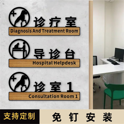 宠物美容标牌房间区域门牌猫狗医院功能区牌动物诊所科室牌洗护寄