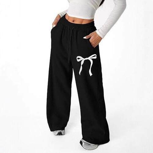 Tween Girls' Basic Casual Sweatpants Butterfly Print Y2K