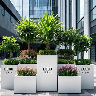 室外铁艺定制户外不锈钢长方形景观花箱种植箱露台花坛种花专用箱