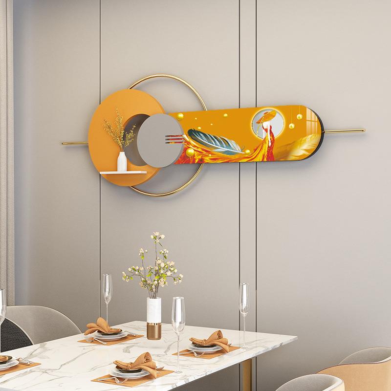 铁艺属壁ZEA挂金画立体装饰合画玄关餐厅墙面晶瓷组饰画壁饰置物
