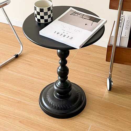 创意阳台美式小茶几小户型小桌子迷你出租屋改造小家具圆形小圆桌