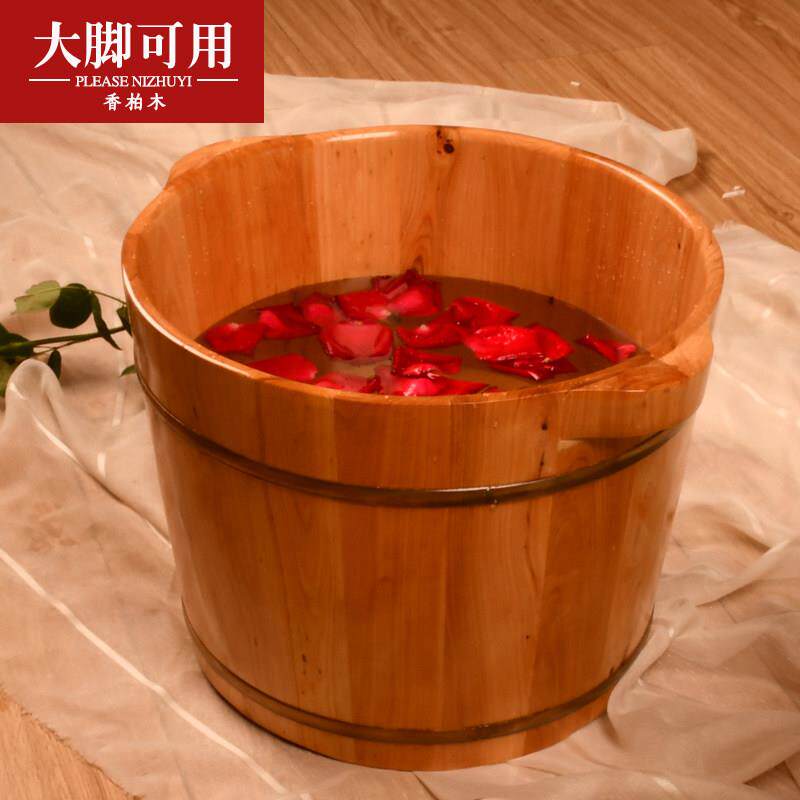 香柏木高档泡脚足浴桶商用足疗木桶双人洗脚盆洗脚木桶大脚浴足桶