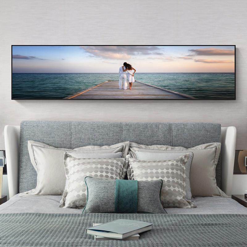 现代主卧室床头装饰画酒店房间墙面挂画简约北欧风浪漫海景壁画,家居饰品,现代装饰画,淘宝优惠券,粉丝福利购,淘宝优惠卷