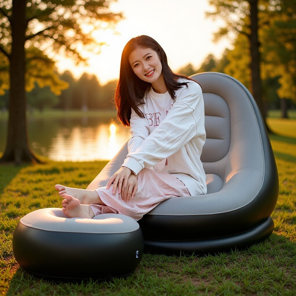 充气床沙发气垫床懒人植绒套装休闲时尚户外凳,户外/登山/野营/旅行用品,充气床,淘宝优惠券,粉丝福利购,淘宝优惠卷