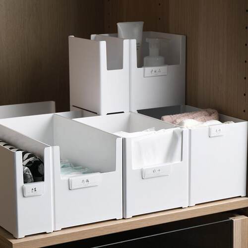 Japanese-style kitchen storage boxes, categorized and stacka