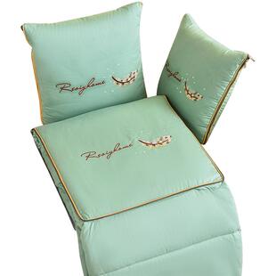 全棉大豆抱枕被子两用汽车靠枕车载抱枕四季通用车上用纯棉抱枕被