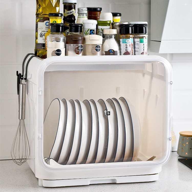 厨房碗架碗筷收纳盒塑料装餐盘箱沥水置物架家用台面放碗碟柜