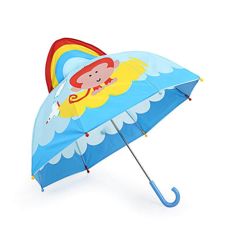 儿童长柄卡通晴雨伞可爱3D立体耳朵宝宝伞加印LOGO创意儿童伞厂家