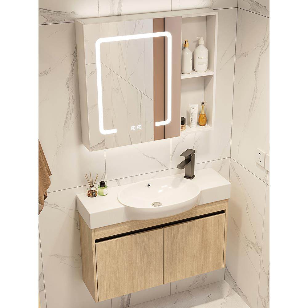 极窄洗手盆太空铝浴室柜组合陶瓷一体洗脸盆台小户型卫生间大肚盆,家装主材,浴室柜组合,淘宝优惠券,粉丝福利购,淘宝优惠卷