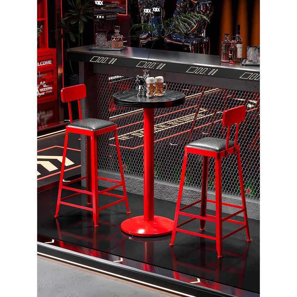 铁艺商用靠背吧凳桌椅吧台椅高脚凳现代高椅子简约酒吧椅高脚椅子,商业/办公家具,酒吧桌,淘宝优惠券,粉丝福利购,淘宝优惠卷