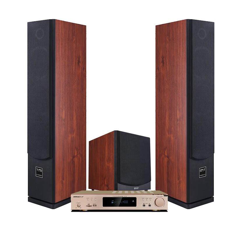 奇声（QISHENG）家庭影院5.1音响套装无源音箱组合卫星音响功放机