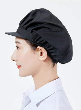 韩版厨师帽子男女食品卫生帽子