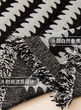 北欧轻奢风沙发布盖布一片式四季通用耐脏防滑沙发铺巾高级感盖毯