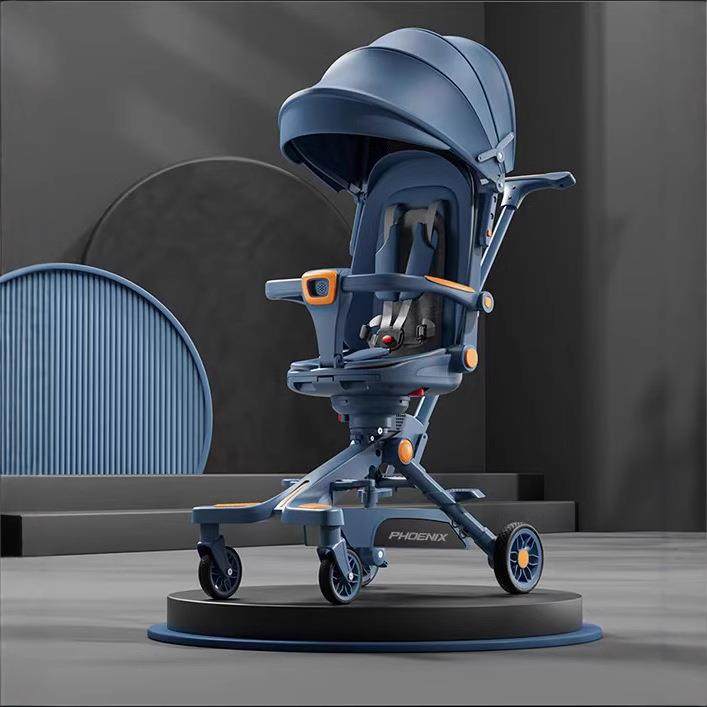 儿童遛娃神器婴儿手推车可坐音乐灯光可平躺双向折叠铝合金溜娃车