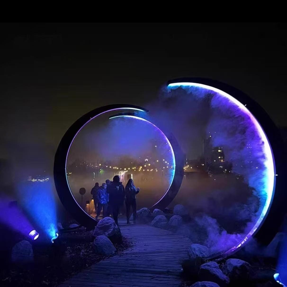 文旅夜游户外景观灯美陈装置空间艺术公园景区网红雾森造景灯光装