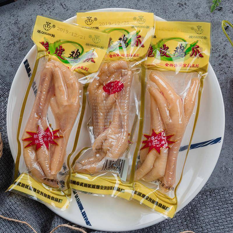 琪鲜脆皮鸡爪常州特产风味鲜卤草鸡凤爪鲜香有嚼劲独立小包装散称