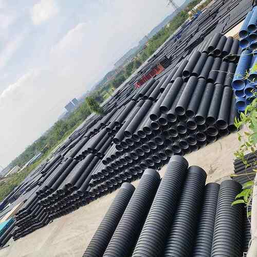 HDPE双壁波纹管绝缘煤矿通风化工抽沙管黑色PE通信电缆保护管