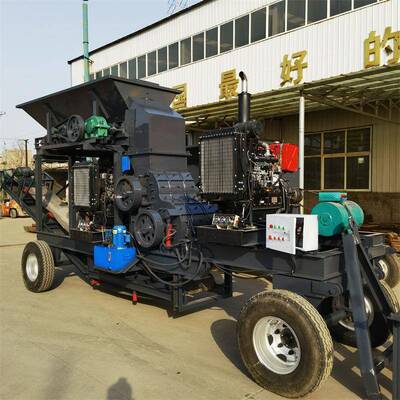 移动式煤矸石粉碎设备双转子无筛底干湿料粉碎机煤矸石双级破