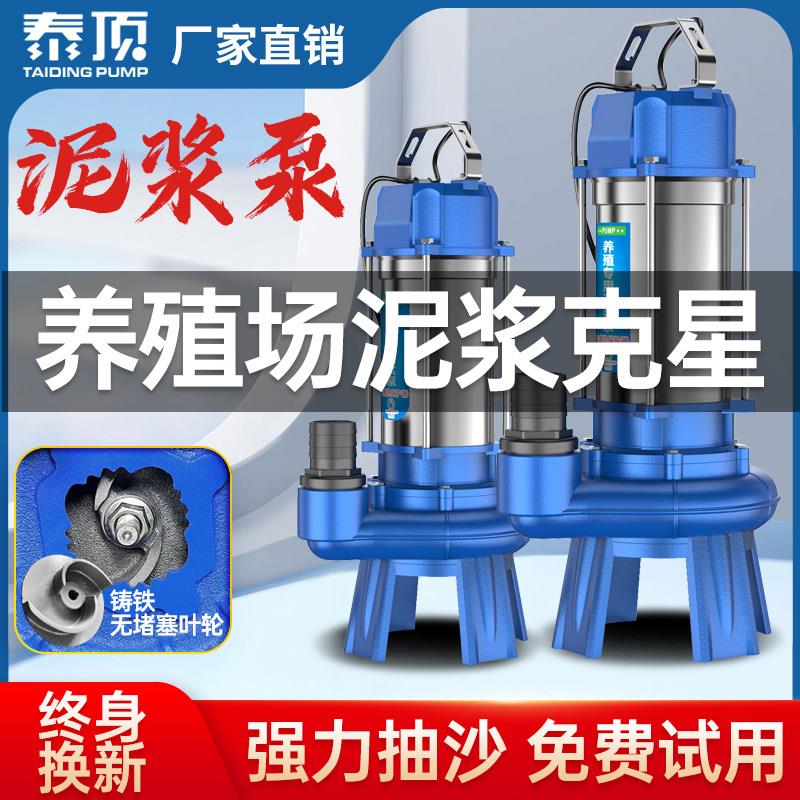 污水泵抽粪泥浆泵220v化粪池抽粪泵小型家用清淤不锈钢排污泵380v