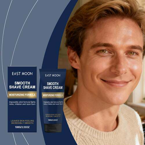 EAST MOON Men's Smooth Shaving Cream for Daily Use, Light an