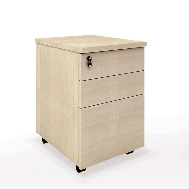办公文件柜三抽矮柜厂家直销桌底带轮活动柜带锁办公组合柜