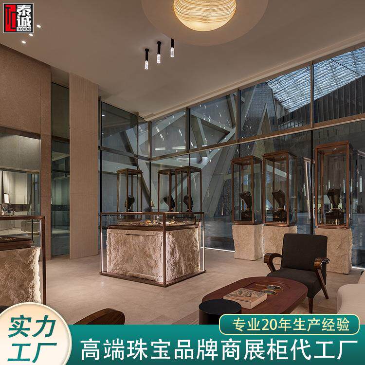 珠宝展示柜货柜黄金首饰陈列柜人物雕像橱窗木质高档饰品展示柜台