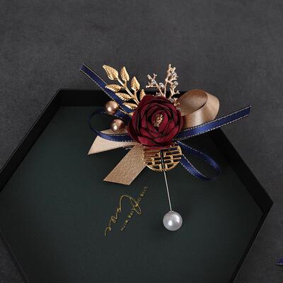 中式结婚胸花新娘新郎婚礼父母亲人全套家人伴郎伴娘襟花嘉宾胸云