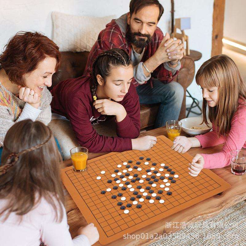 木制多合一棋盘桌棋 墩中国象棋 围棋五子棋双用棋盘套装象棋高档