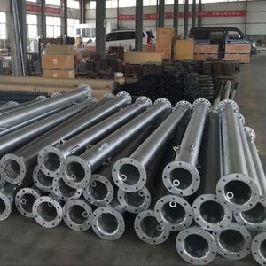 5KW风力发电机用独立杆塔架配预埋件配拉锁钢丝绳12米拉索杆支架