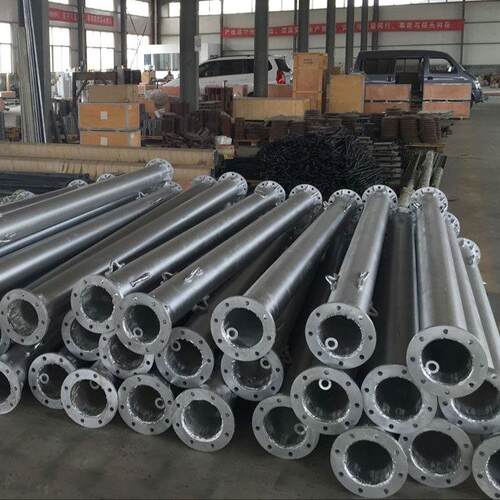 5KW风力发电机用独立杆塔架配预埋件配拉锁钢丝绳12米拉索杆支架