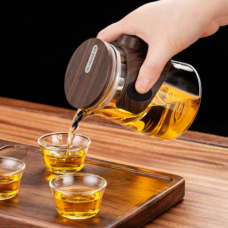 便携式全玻璃内胆飘逸杯泡茶壶小容量泡茶杯旅行茶具套装礼盒装