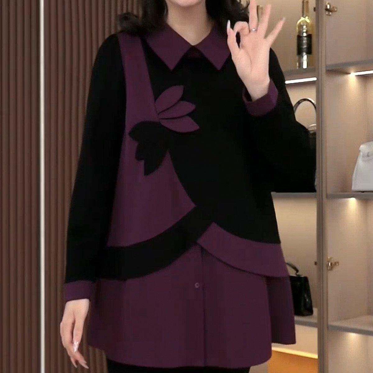 好货胖人女装妈妈高档显瘦质感卫衣大码遮肉宽松时尚外穿打底三季