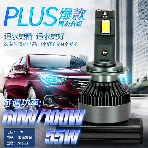 石栏汽车LED客厅灯60W80W超亮内置灯泡9005H11D2H9012H4H7H1远近