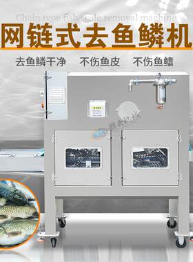 网链式输送高压水去鱼鳞机1到15斤都可去鳞大鱼小鱼种类跨度大
