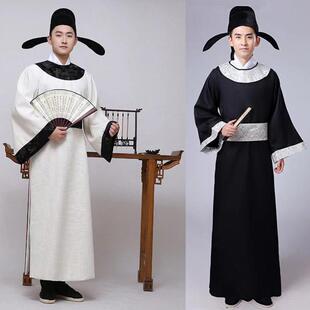 唐代古装汉服李白成人儿童杜甫诗人服装端午节屈原书生话剧演出服