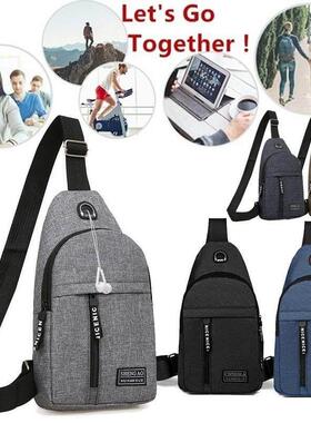 Small Canvas Chest Pack for Men Women Crossbody Bags Hip Hop