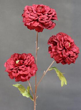 婚庆红色花材10支装花叶子绣球婚礼堂装饰路引插花背景花艺