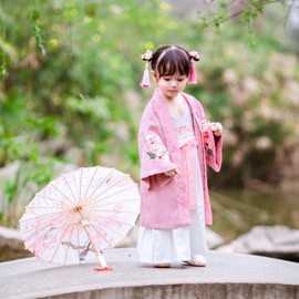 汉服雨伞儿童汉服的雨伞古风，迷你小伞晴雨伞油纸伞舞蹈伞复古江南