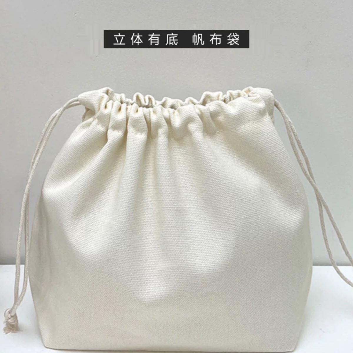抽绳束口收纳袋帆布袋手工编织包包内衬布袋加厚内袋内胆收纳包