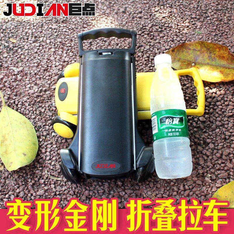 铝合金小拉车可携式折叠行李车小推车迷你手拉车购物车手推车书包