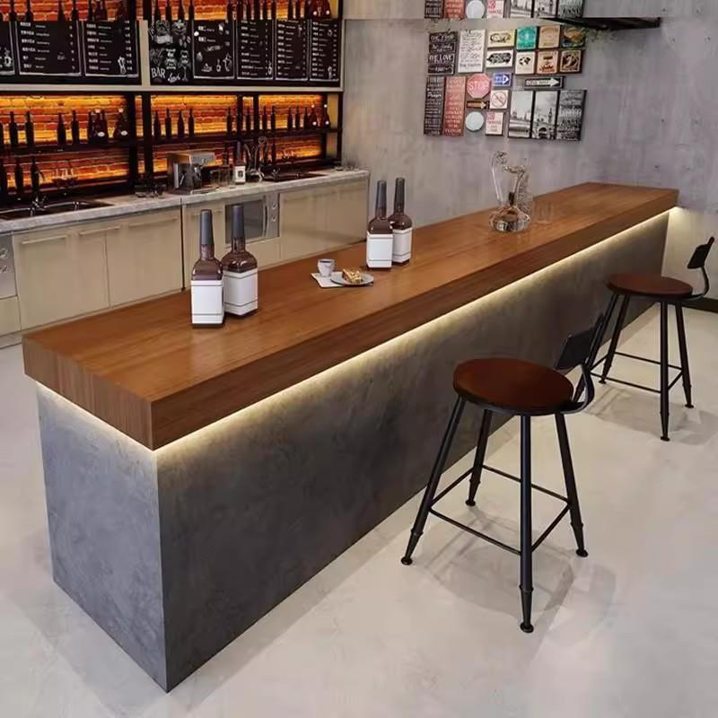 工业风酒吧吧台咖啡店餐厅收银台奶茶蛋糕店前台接待台转角取餐台